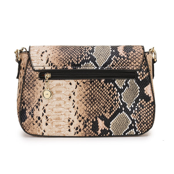 Elegant Women's Python Leather Clutch Shoulder Bag/Purse