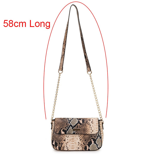 Elegant Women's Python Leather Clutch Shoulder Bag/Purse