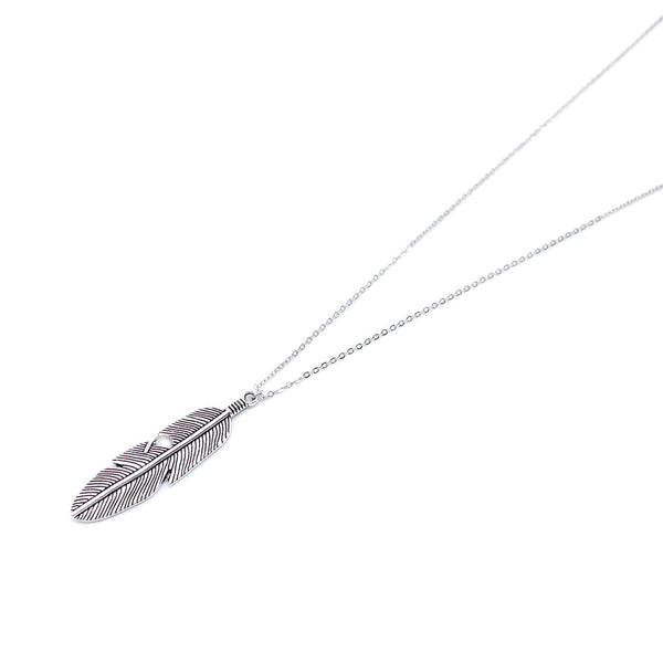 Minimalist Feather Long Chain Necklace