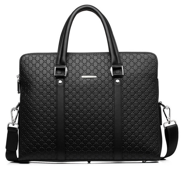 Men's Leather Slim Business Briefcase