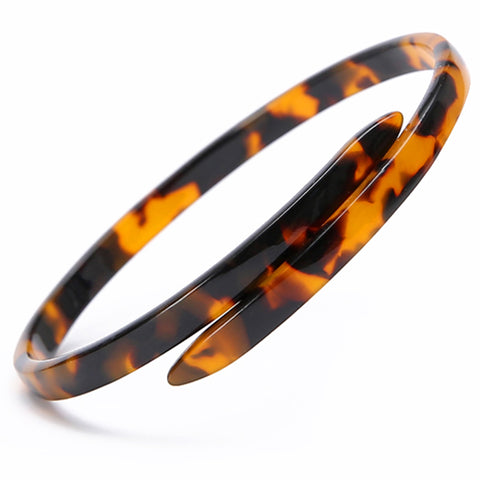 Vintage Acetate Tortoise Shell Open Bangles