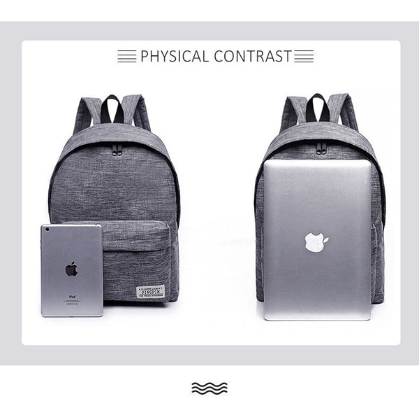 Men's Classic Minimal Luxury Canvas Laptop Backpack