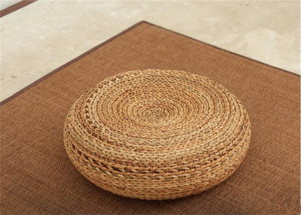 Handcrafted Rattan Wicker Pouf Ottoman