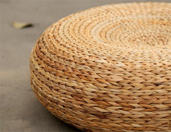 Handcrafted Rattan Wicker Pouf Ottoman