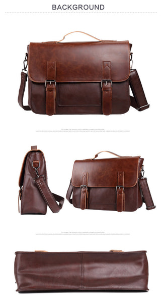 Men's Luxury Leather Business Messenger Bag