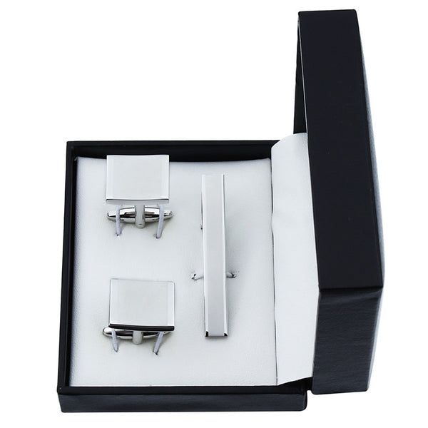 Men's Luxury Fashion Accessory Set - Cuff Links & Tie Clip