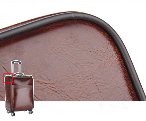 Luxurious Brown Leather Professionals Travel Suitcase