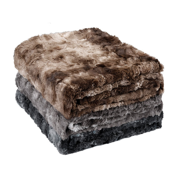 Lightweight Plush Luxury Faux Fur Throw Blanket