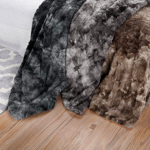 Lightweight Plush Luxury Faux Fur Throw Blanket