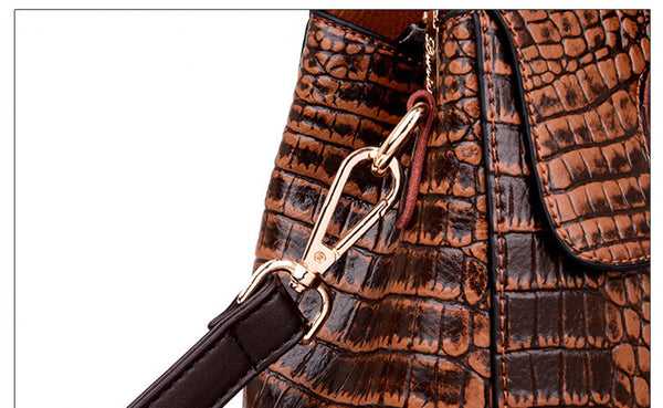 Luxurious Women's Alligator Top Handle Bag