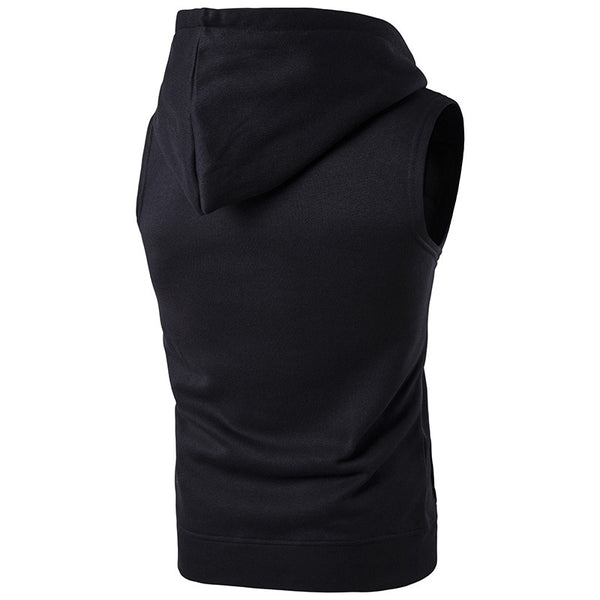 Men's Modern Athletic-Wear Sleeveless Hoodie Sweatshirt