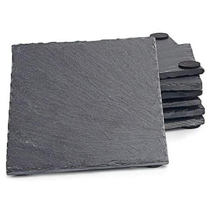 Luxurious Rustic 8-set Slate Table Drink Coasters