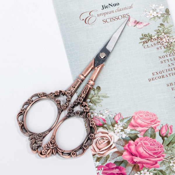 Elegant Engraved Antique Mini Trimming Sheers