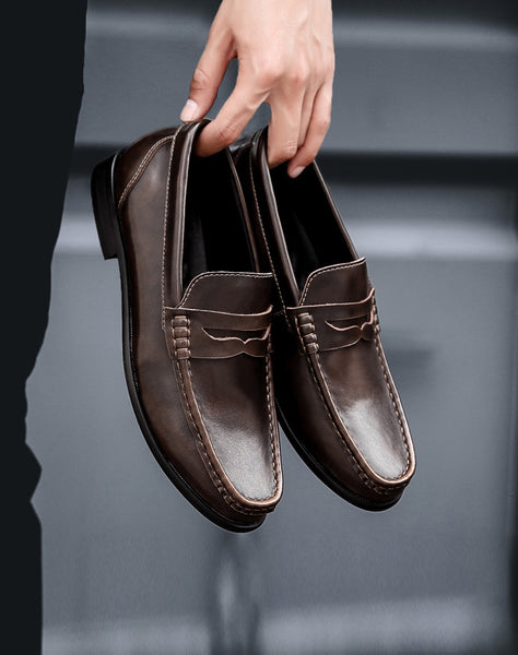 Men's Genuine Leather Penny Loafers