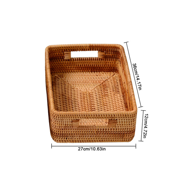 Hand-Woven Rattan Wicker Nesting Storage Baskets