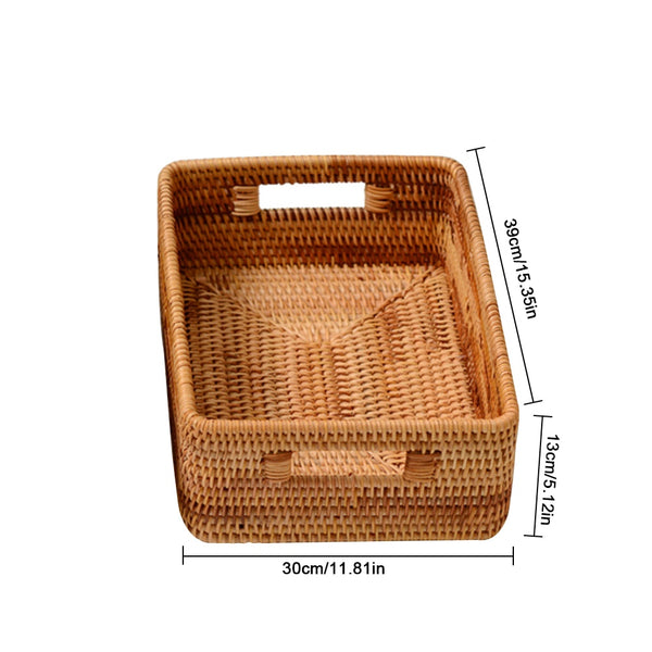 Hand-Woven Rattan Wicker Nesting Storage Baskets