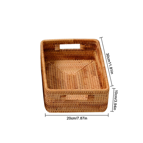 Hand-Woven Rattan Wicker Nesting Storage Baskets