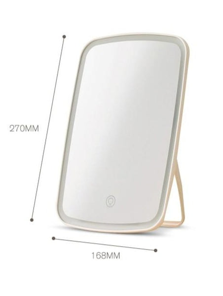 Futuristic Minimal Chic Bathroom Makeup Mirror w LED Light Frame