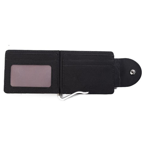 Men's Sleek Modern Thin Hasp Closure Leather Wallet