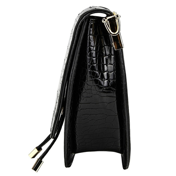 Elegant European Crocodile Saddle Shoulder Bag