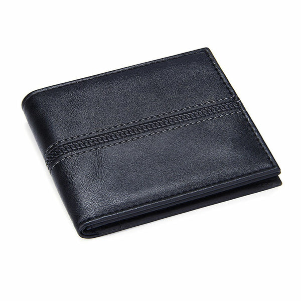 Men's Classic Bi-Fold Wallet w Closable Change Pouch