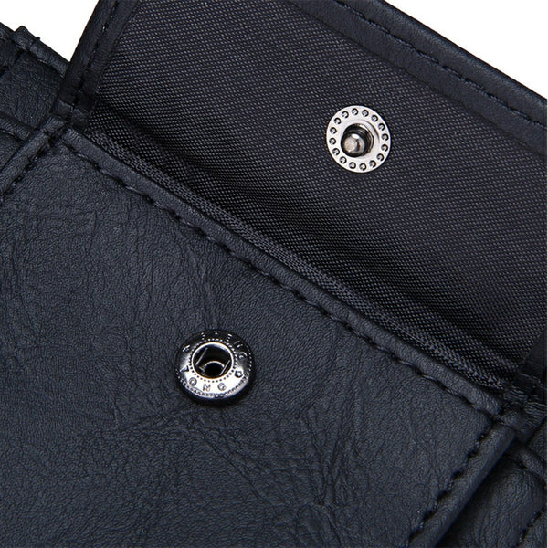 Men's Classic Bi-Fold Wallet w Closable Change Pouch