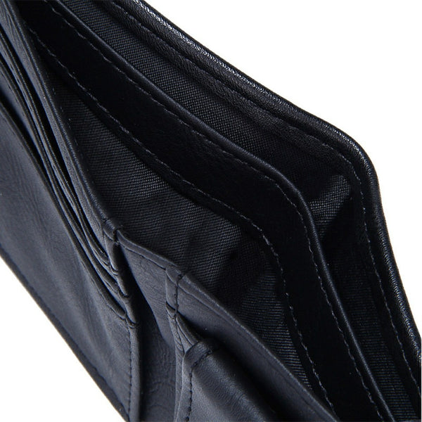 Men's Classic Bi-Fold Wallet w Closable Change Pouch