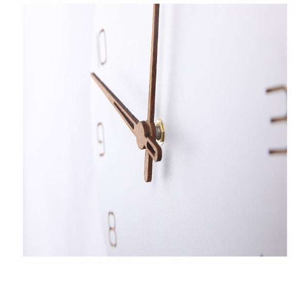 Contemporary Minimalist Wooden Bamboo Wall Clock