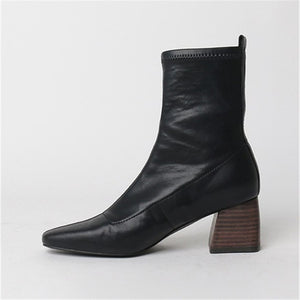 Retro Leather Women's Hightop Ankle Boot