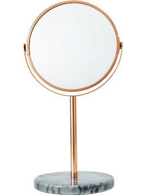 Luxury Marble Base Gold Makeup Grooming Mirror