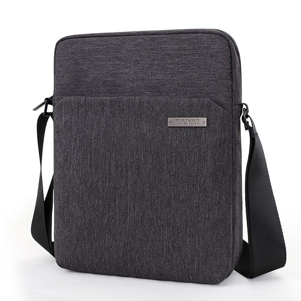 Men's Shoulder Messenger Bag w Earphone Tunnel