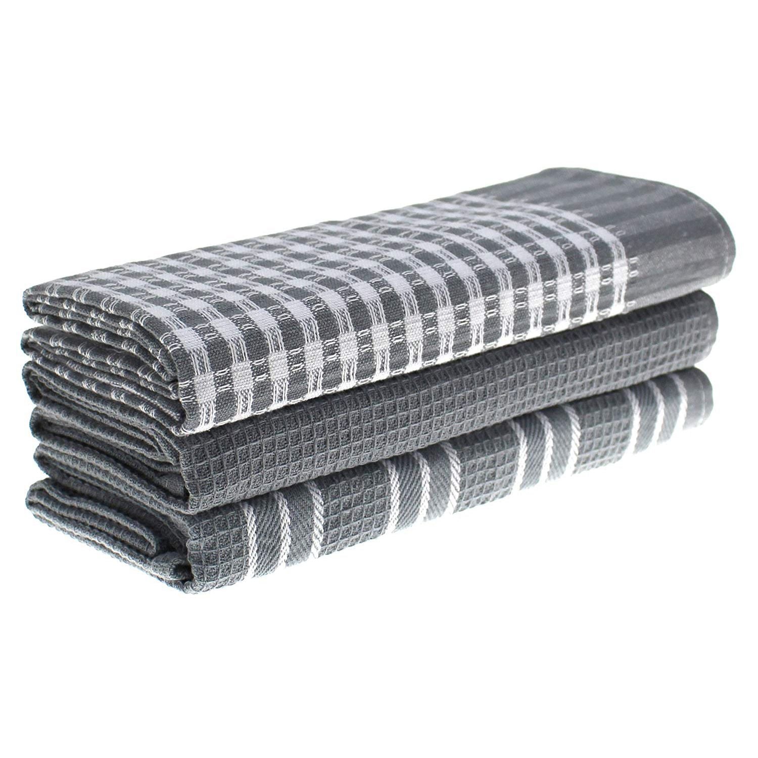 3-Piece Set of Aesthetic Grey Pattern Kitchen Cloths