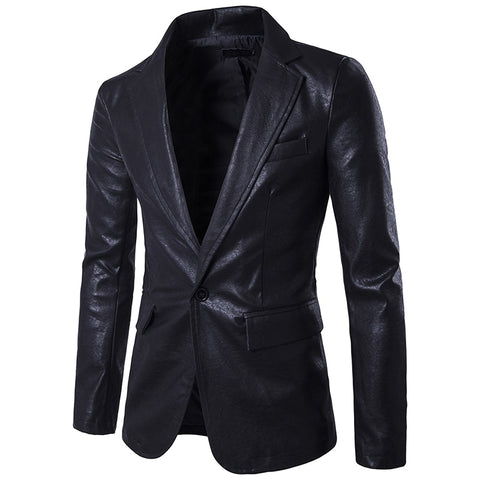 Men's Quality Leather Suit Blazer