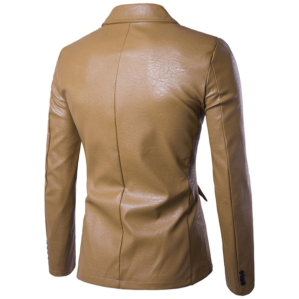 Men's Quality Leather Suit Blazer