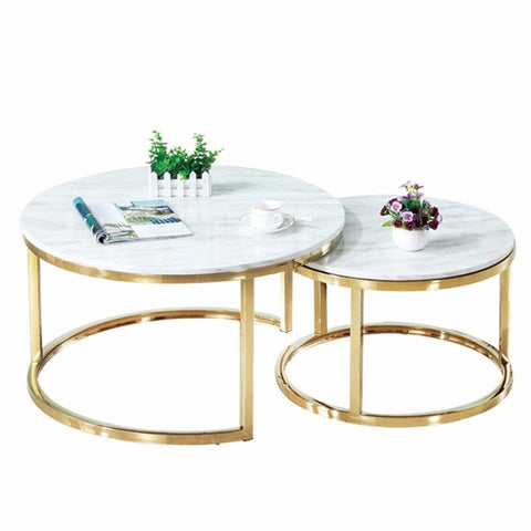 Chic Marble Nesting Coffee Tables