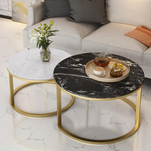 Chic Marble Nesting Coffee Tables