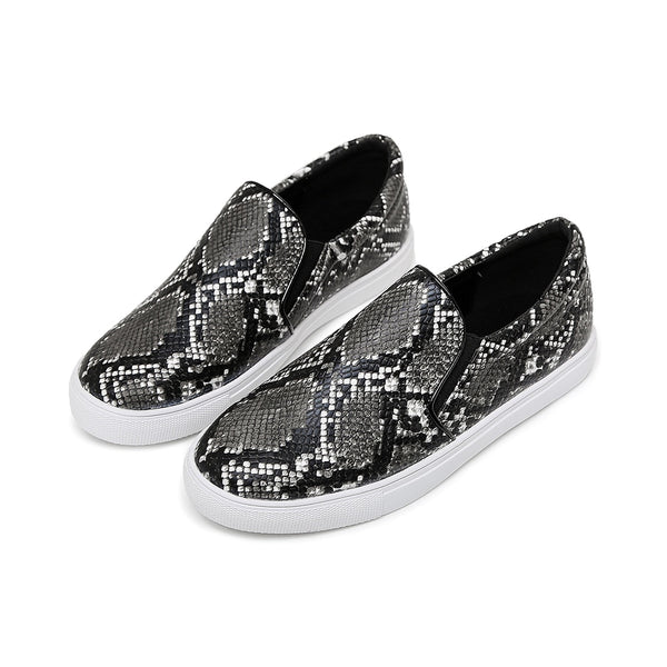 Women's Python Slip On Flat Sneakers