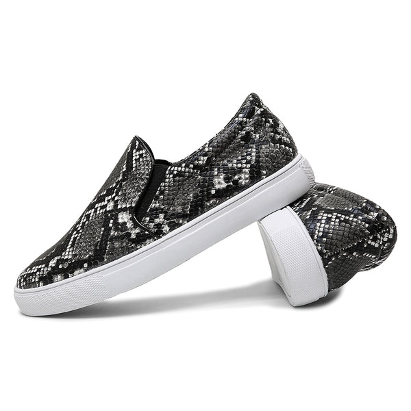 Women's Python Slip On Flat Sneakers