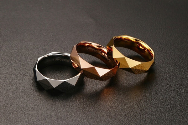 Elegant Men's Multi-Face Geometric Fashion Ring in 3 Colors