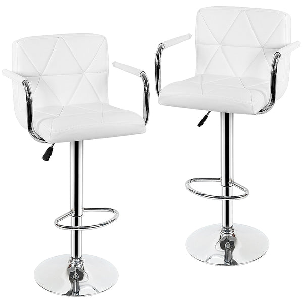 2pcs Modern French Leather Swivel Barstool/High Counter Chairs