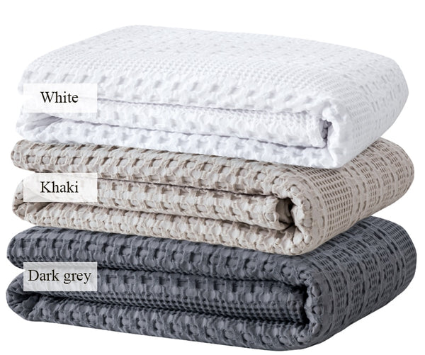 Woven Cable Knit 100% Luxury Cotton Throw Blanket