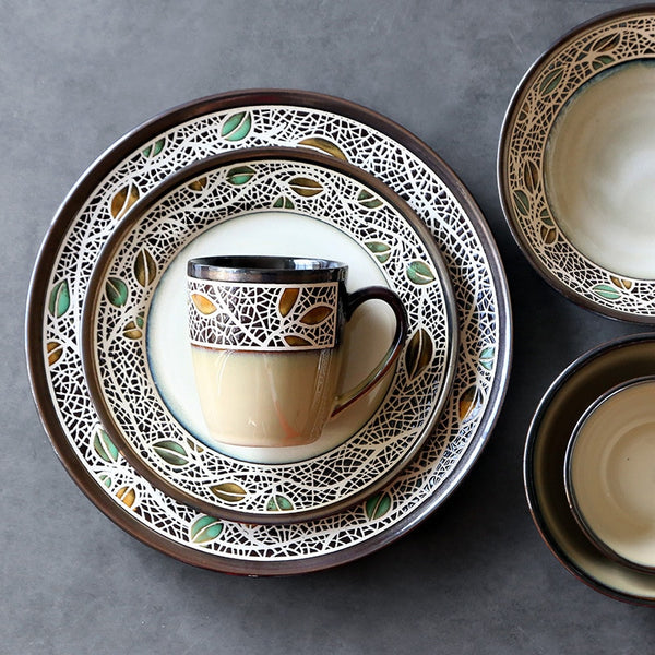 Luxury Porcelain Dinner Plate Bowl Mug Set