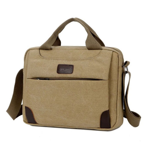 Men's Canvas Luxury Messenger Crossbody Bag