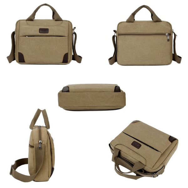 Men's Canvas Luxury Messenger Crossbody Bag