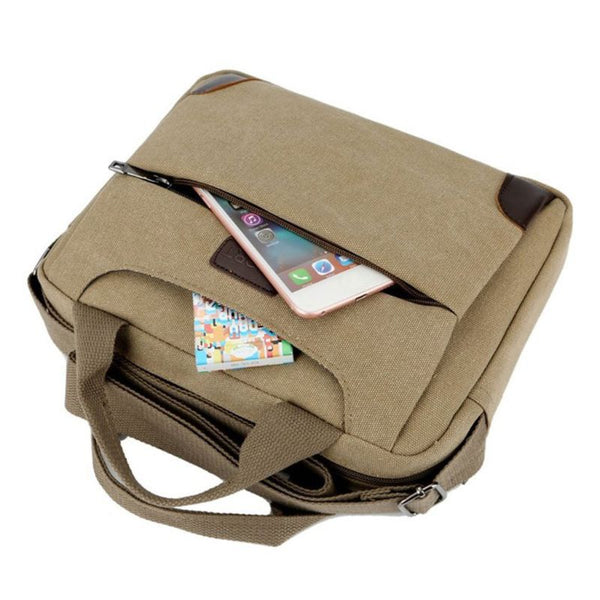 Men's Canvas Luxury Messenger Crossbody Bag