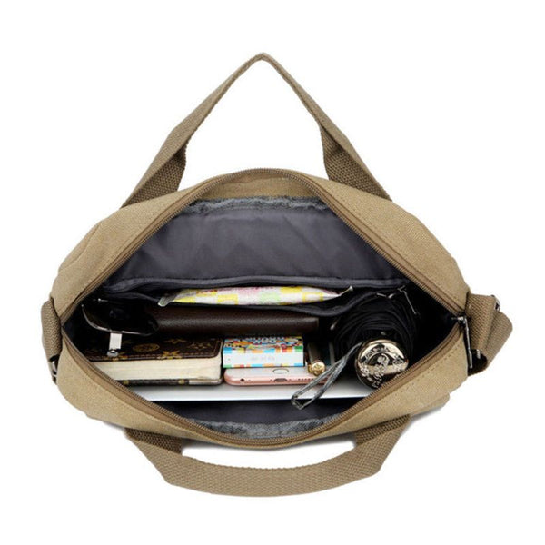 Men's Canvas Luxury Messenger Crossbody Bag