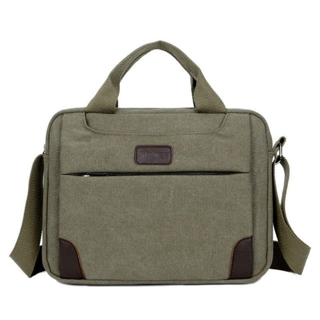 Men's Canvas Luxury Messenger Crossbody Bag