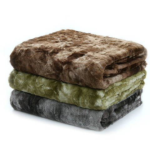 High Quality Lightweight Fur Fleece Throw Blanket