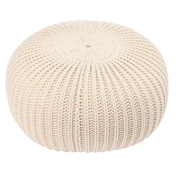 Modern Rounded Knit Ottoman/Footrest/Seat