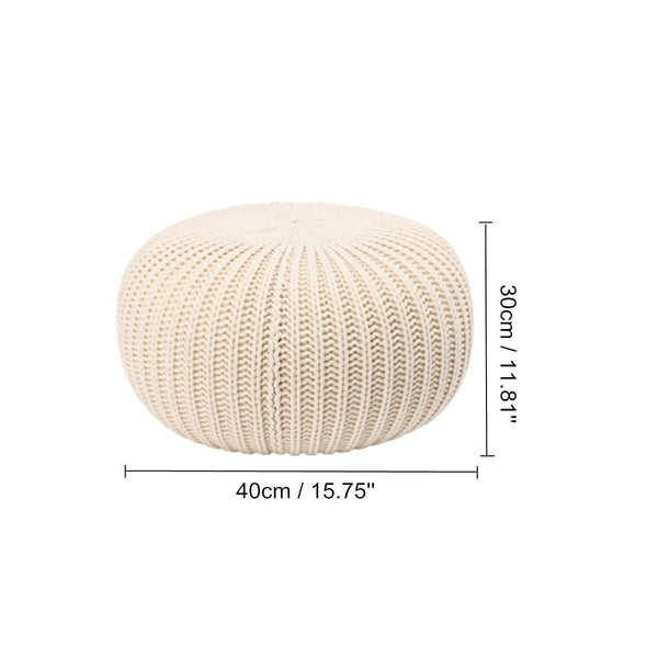 Modern Rounded Knit Ottoman/Footrest/Seat